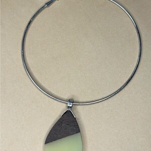 Paparazzi Silver and Brown Geometric Necklace